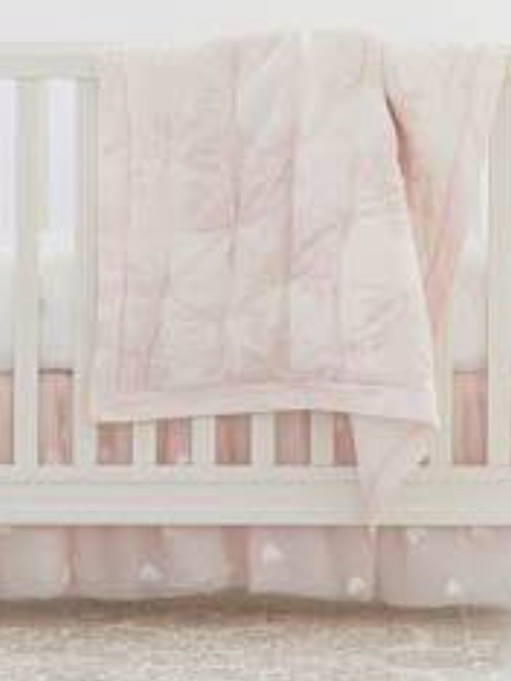 Pottery Barn Monique Lhuillier Ethereal Crib Skit and Velvet Baby Quilt
